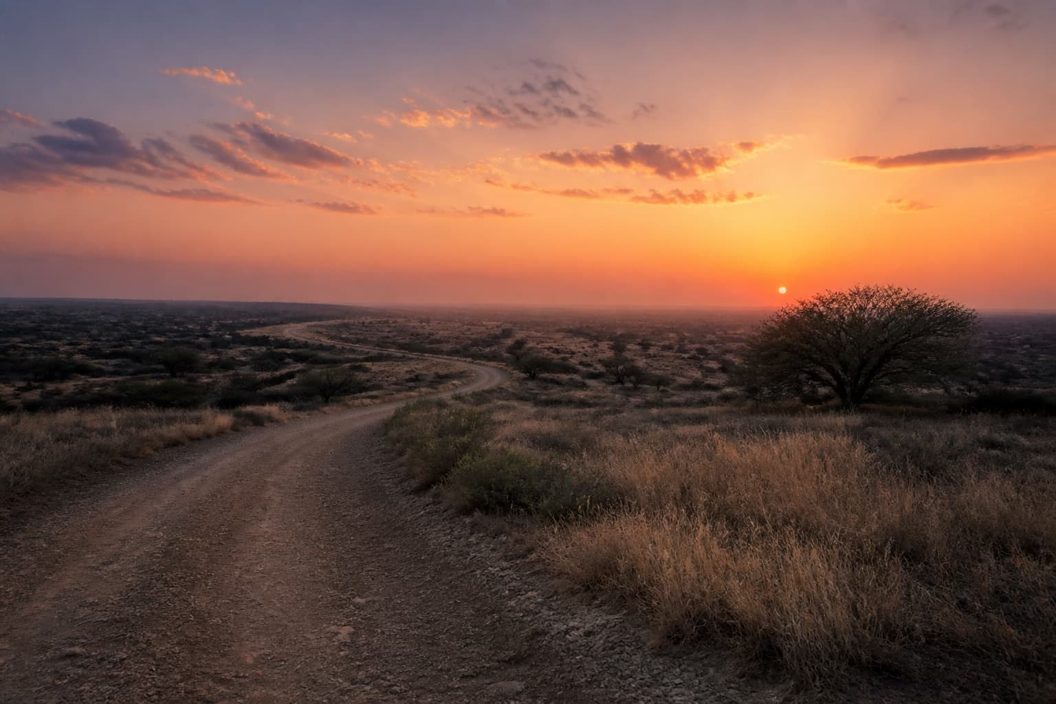 West Texas plains at dusk